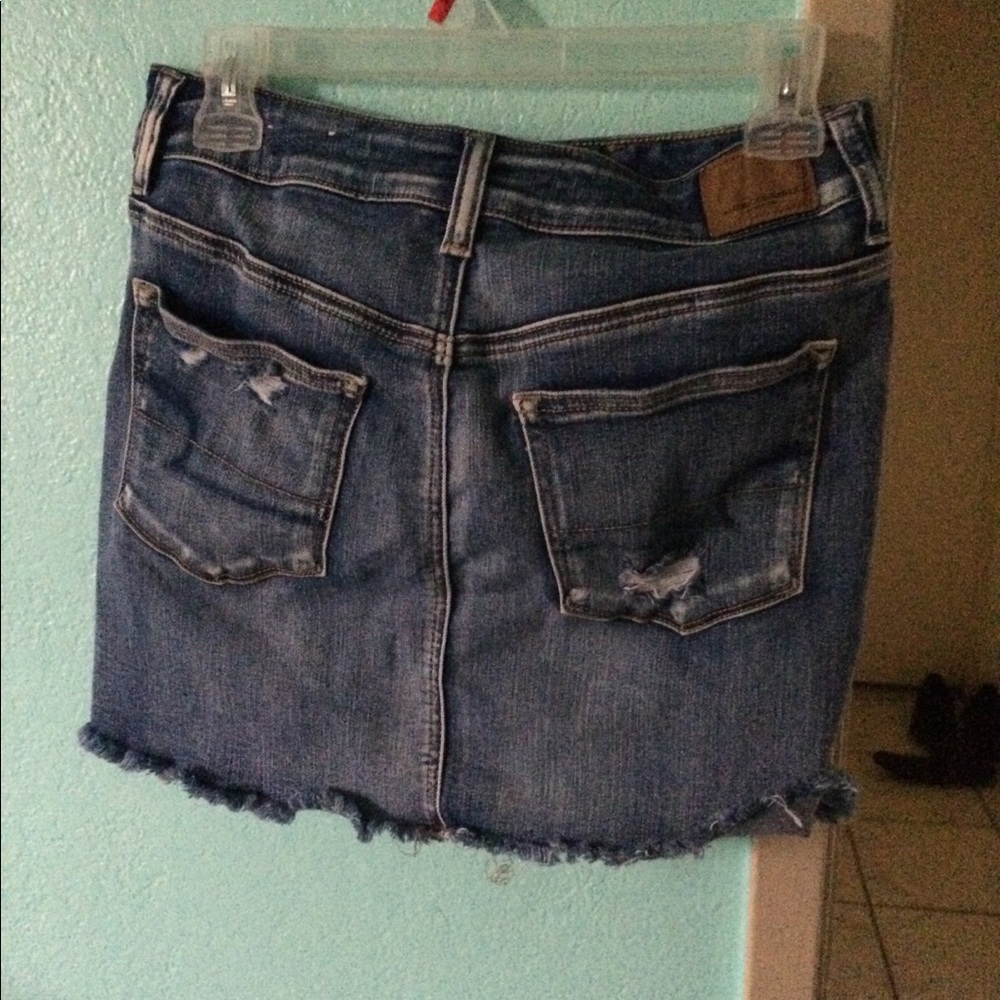 American Eagle ripped denim beachy skirt